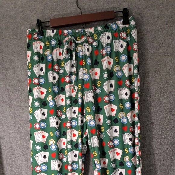 New! Men's Medium Poker Cards and Chips Lounge Pants - Picture 4 of 5